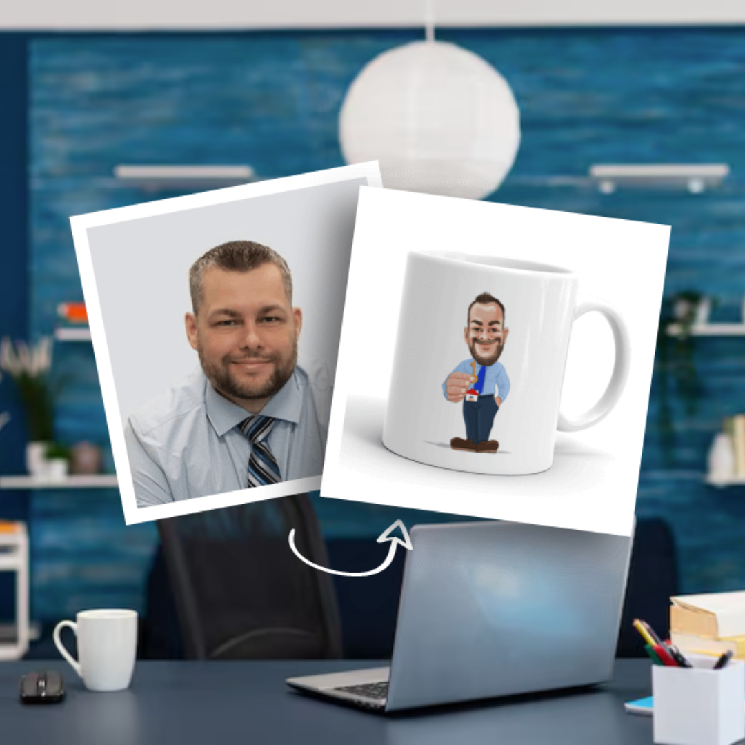 Custom Mug Caricature – From Your Photo
